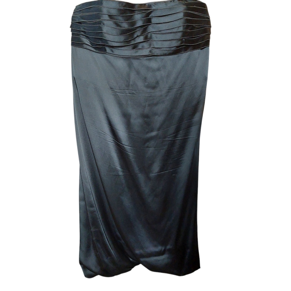 CARLISLE Evening Black Strapless Bubble Hem Holiday Party Cocktail Dress 18W EUC